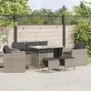 VidaXL Garden Lounge Set 6 Pcs with Light Grey Cushions Wicker 3213554