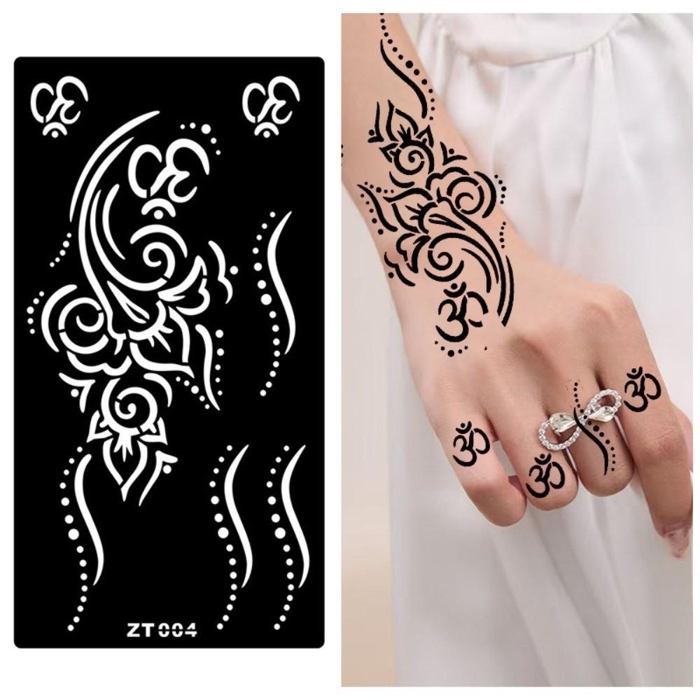 Ethnic Style Flower Tattoo Stickers Personalized Arm Foot Tattoos India Temporary Tattoo Gifts