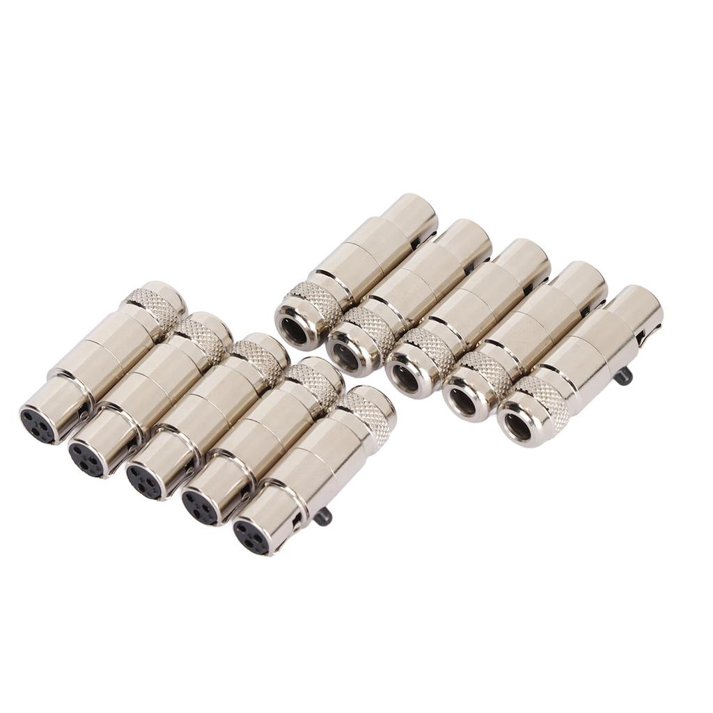 XLR Adapter 3 Pin Buchse auf 3 Pin Stecker Metall Mini XLR Verbinder für Mikrofonkabel Monitor