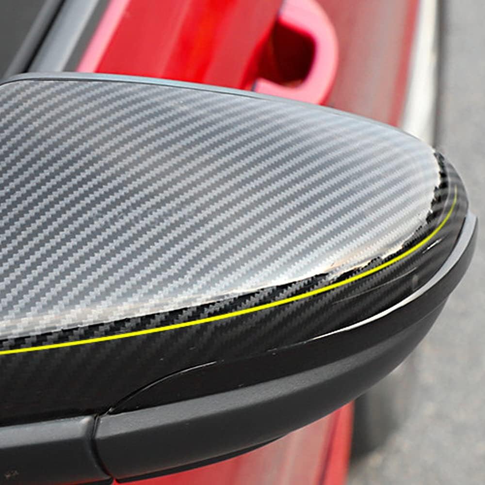 Hacreyatu Rearview Mirror Cover Left Right Side Mirror Covers Caps Compatible with VW Golf 6 GTI MK6 2009-2014 Door Wing Mirrors case tools Trim