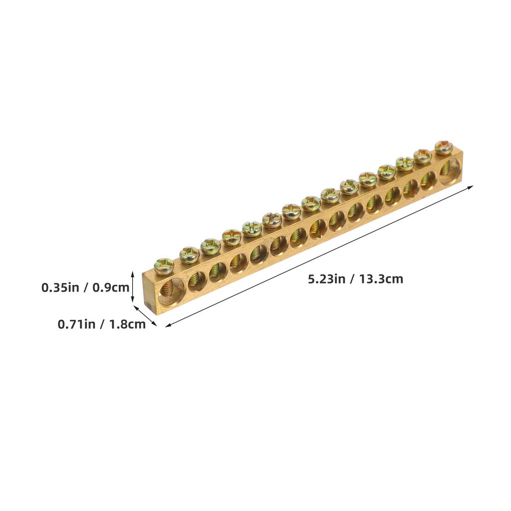 Copper Terminal Bus Bar Electrical Ground Bar Heavy Duty Distribution Block High Power Compact Design Easy Installation