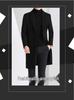 Men's 2025 Winter Korean Style Woolen Coat: Trendy Mid-Length Thick Thickened British Windbreaker
