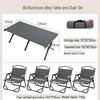 NuFeng Portable Folding Aluminum Camping Table with 4 Chairs