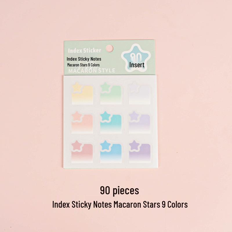 Gradient Cartoon Writable Transparent Sticky Notes & Index Tab Labels