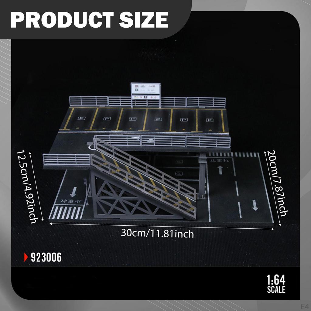 1/64 Diecast Car Display Case Collectible Stand Repair Shop Scene Model Protection DIY Garage