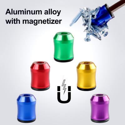 1/5 ks Hlava šroubováku Magnetický kroužek Univerzální šroubovák Silové bity Magnetizér Kroužek Vysoce odolná hliníková slitina Magnetický držák šroubů