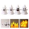 4Pcs Luminated Ghostly Figurine Desk Light Halloween Night Lamp Decoration For Table Mantels Kitchen Countertops Shelf