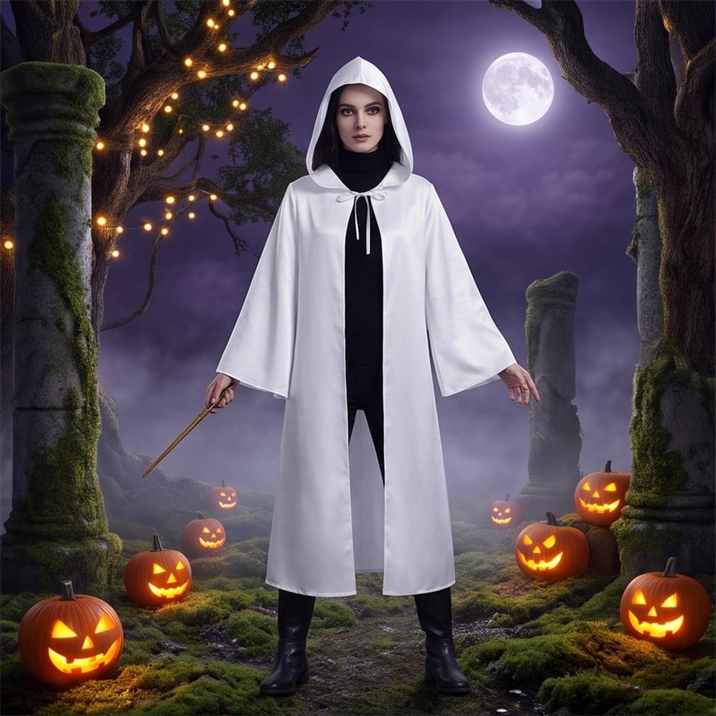 Women's Hooded Cape Halloween Costume for Events