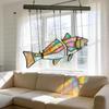Clear Vivid Acrylic Fish Wind Chime Hand-Painted Fish Hanging Ornament  Car Decorations