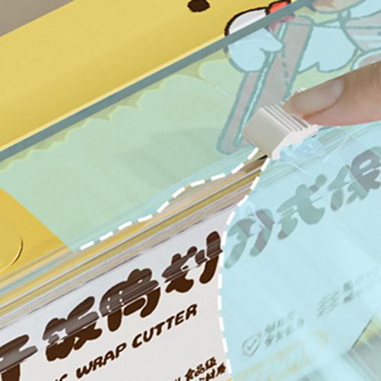 Plastik Streç Film Dispenseri Saran Wrap Dahili Kesici Manyetik Buzdolabı Montajı Mutfak Streç Film Kesici Yırtılmayan Kolay Kesim Gıda Sarma Düzenleyici