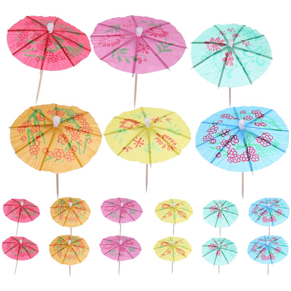 

144 Pcs Beverages Parasol Picks for Drinks Mini Umbrellas Small Cocktail Wooden