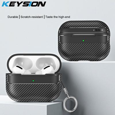 KEYSION Custodia antiurto per Apple AirPods Pro 2 1 Custodia in fibra di carbonio morbida per auricolare Bluetooth in silicone per AirPods 3 2 1