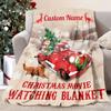 Christmas Checkered Pattern Printed Blanket for Bed Travel Camping Living Room Office Conditioning Blanket for All Seasons Gifts