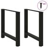 Vidaxl Nogi Do Stolika Kawowego, Czarne, 2 Szt., 80X(72-73) Cm, Stal