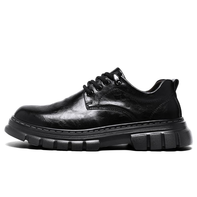 

Мужские туфли дерби, повседневные кожаные туфли на блочном каблуке, свадебные повседневные туфли, формальные мужские ботинки 39 чёрный