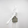 [Pre-Owned] Woody Logo Embroidered Solid Color Linen Canvas And Glossy Calfskin Tote Bag Shopping Bag Shoulder Crossbody Handbag Min - Unused #1XNW57U