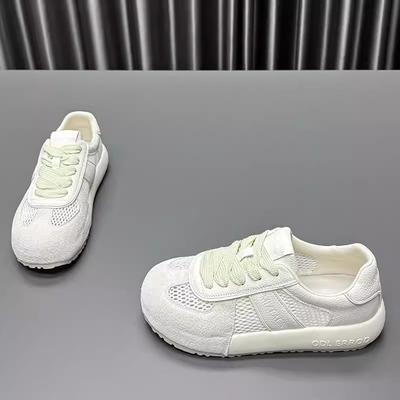 High-quality Leather Mesh Breathable Little White Shoes Women's 2025 Summer New Versatile Casual Sports Forrest Gump Training Shoes