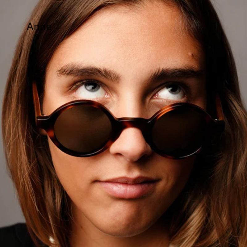 New Retro Small Round Punk Women Sunglasses Fashion Green Shades UV400 Trending Men Leopard Sun Glasses lentes de sol hombre