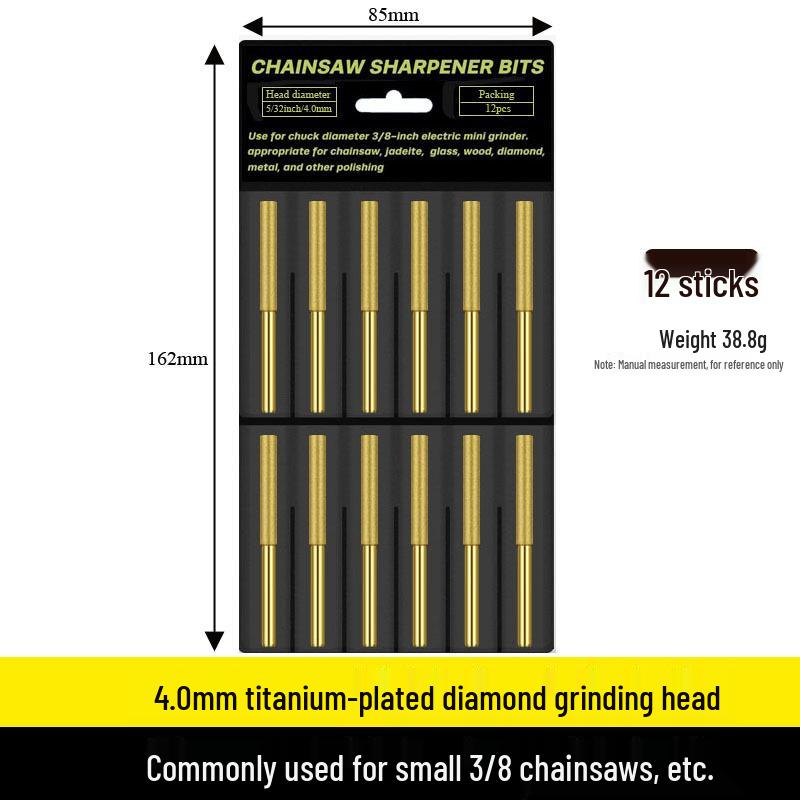 Electric Chainsaw Chain Sharpener Set with Abrasive Grinding Heads