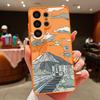 Magnetic For Magsafe Case For Samsung Galaxy S26 Ultra S25 Edge S24 Plus S23 FE S22 A54 A55 A56 5G Anime Landscape Train Pattern Matte Cover