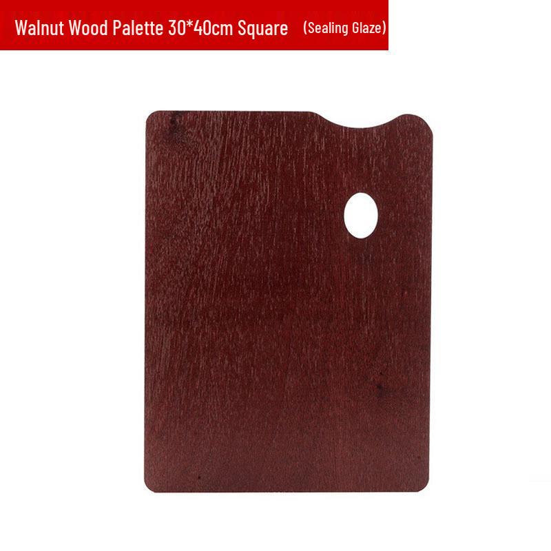 Oval Wooden Painting Palette with Handle - Irregular Shape for Oil and Acrylic