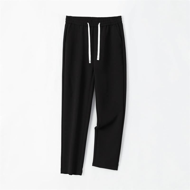 Men's Spring and Autumn New High Waist Straight Pants Trendy Men's Versatile and Skinny Green Wide Leg Casual Pants Men