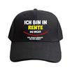 Ich Bin in Rente Du Nicht viel spass morgen bei der arbeti Summer Man Adult Hat Casual Adjustable Dad Printed Baseball Caps