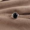 Natürlicher Schwarzer Onyx Edelstein 925er Sterling Silber Schmuck Handgefertigter Ring Für Verlobungsgeschenk RR-84-21