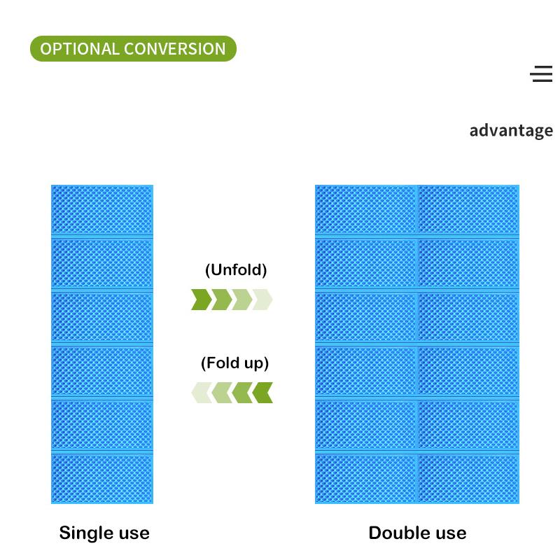 Ultralight Foam Camping Mat Folding Beach Tent Sleeping Pad Waterproof Mattress