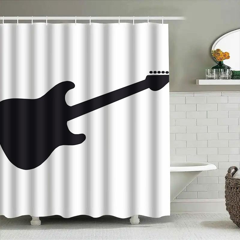City Lights Shower Curtain Modern Bath Decor For Home Decoration Waterproof Fabric With Hook Rings Various Sizes Available (Larg