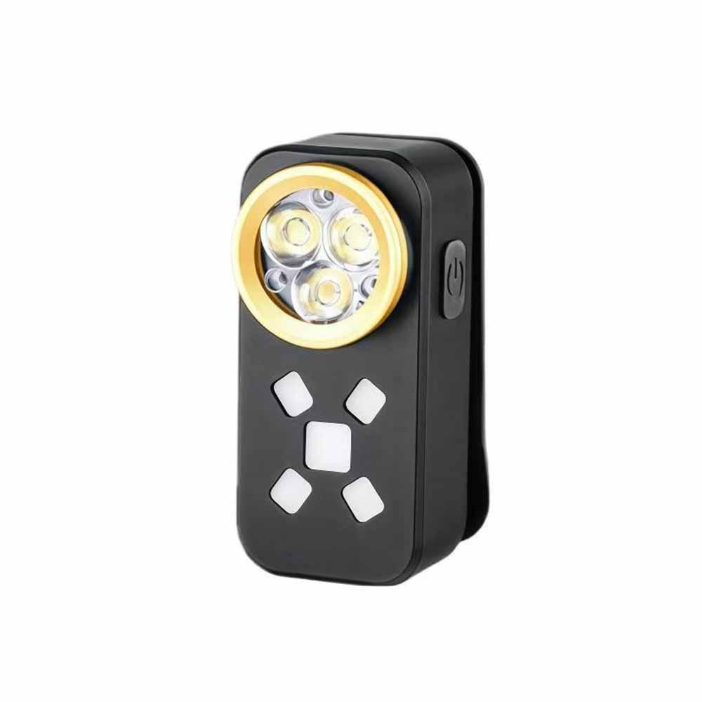 Waterproof LED Clip Flashlight Dual-Light Source Aluminum Alloy Magnetic Clip Light USB Rechargeable Magnetic Clip Warning Lamp