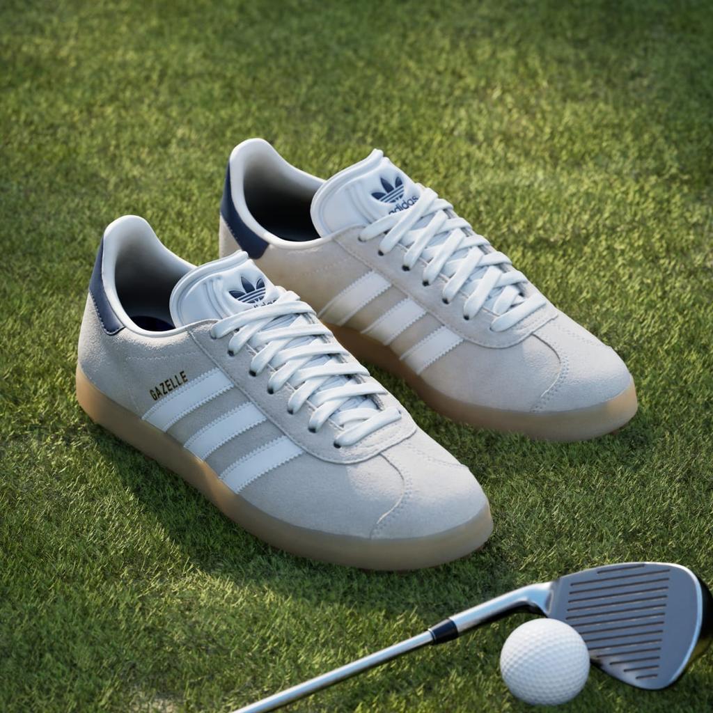 adidas Gazelle Spikeless Golf HP7073 Unisex Performance Sports Shoes Chalk White / Cloud White / Night Indigo