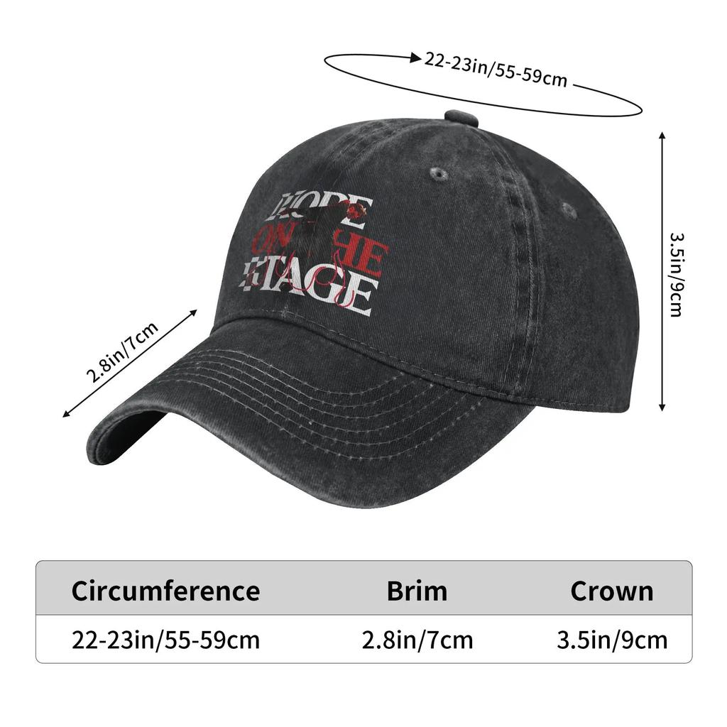 J-Hope Hope On The Stage World Tour Baseball Cap Vintage Distressed Washed  Sun Cap for Unisex Women Outdoor Workouts Gift Caps Hat