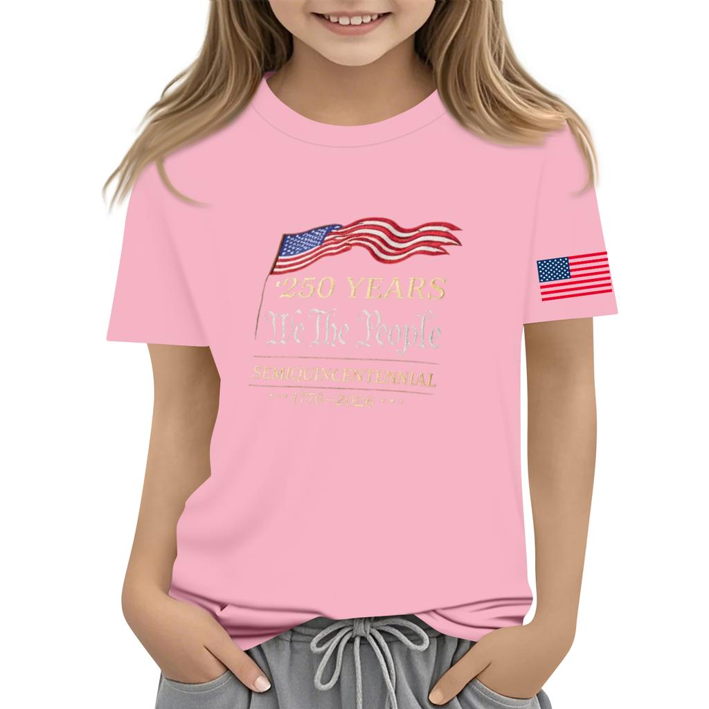 Lässiges Kinder-T-Shirt mit Rundhalsausschnitt, modisches Oberteil