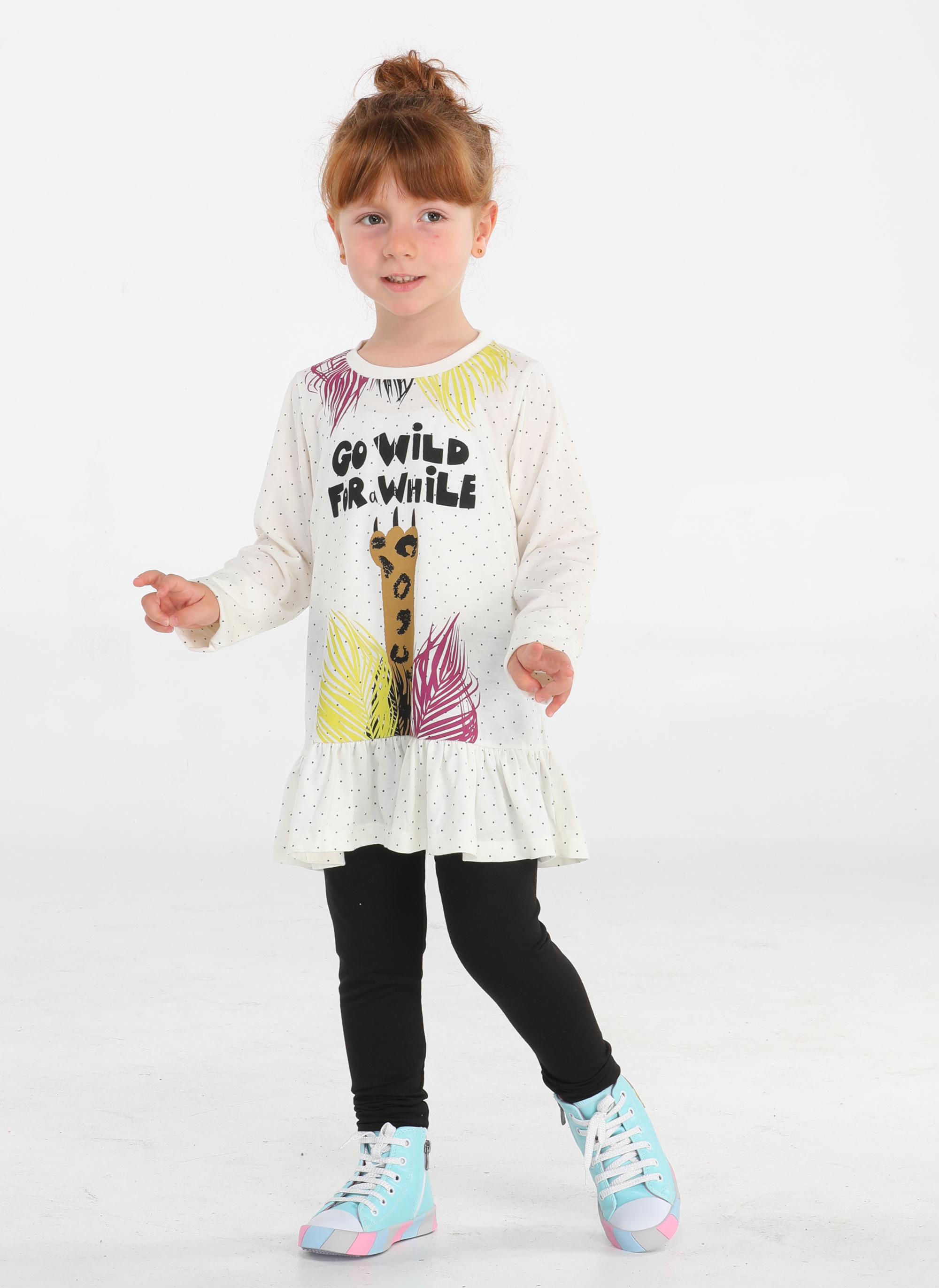 

Набір тунік для дівчини Go Wild 3 Yaş бежевий