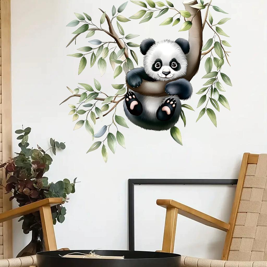 Colorful Flower Pendant Lamp Bird Wall Sticker For Bedroom Living Room Entrance Home Background Decoration Self-adhesive 29*22CM