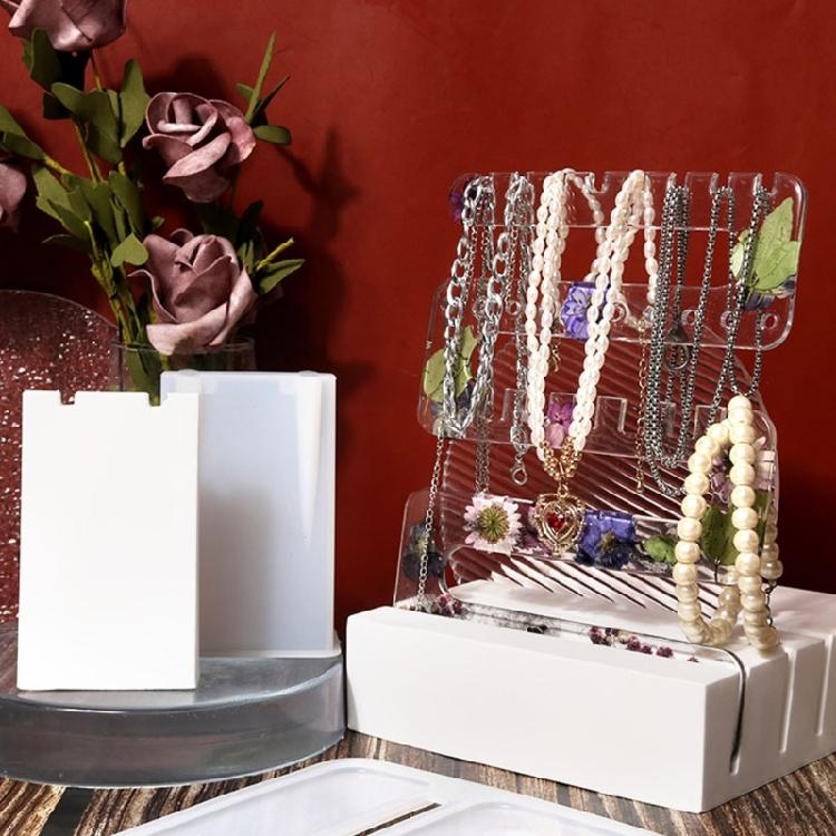 Display Stand Epoxy Molds Earring Storage Holder Resin Casting Mould for Jewelry