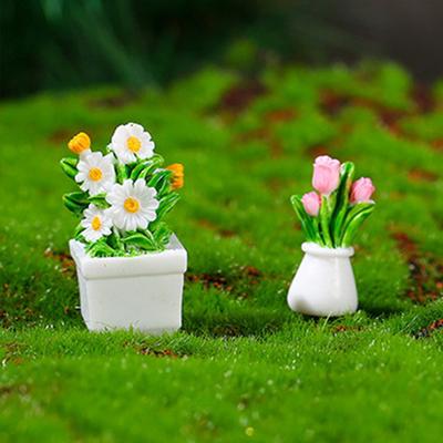 1Pc Simulation Potted Plants  Dollhouse Mini Flowerpot Potted For Green Plant In Pot Doll House Furniture Home Decor