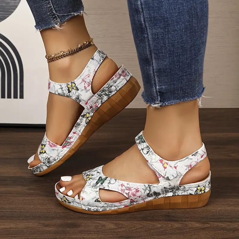 Women Sandals 2025 New Summer Beach Sandals Women Heels Sandalias Casual Wedges Footwear Summer Shoes Soft Heeled Sandals Woman 43