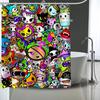 Tokidoki Custom Pattern Polyester Bath Curtain Waterproof Shower Curtains Diy Bath Screen Printed Curtain For Bathroom