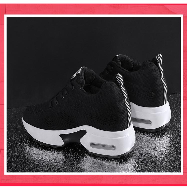 Damen Herbst Atmungsaktive Mesh Tanz-Sneaker: Innere Höhenerhöhung, Luftpolster, Weiche Sohle