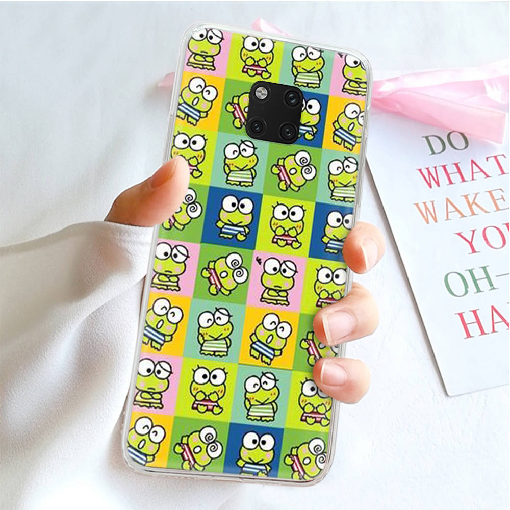JZ9 Keroppi Transparent Case for Samsung A04 A14 A23 M33 M53 Realme 10 9 C35 C55 VIVO Y02 X80 Infinix Hot 30 Note 11 Tecno Spark 8P Pro