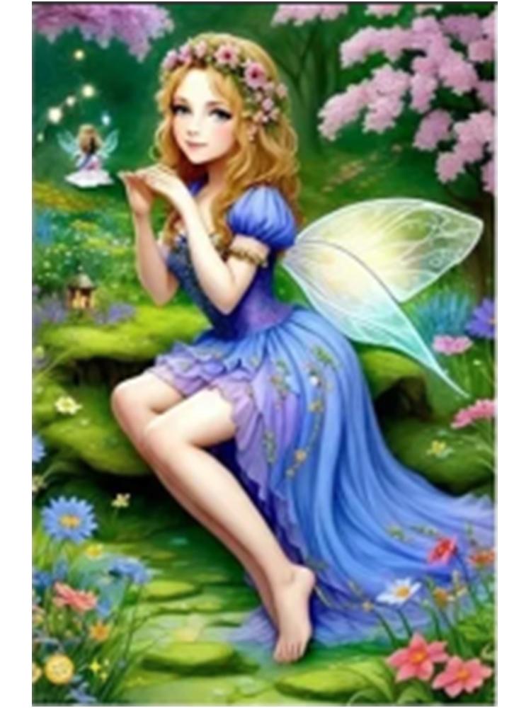New 2024 Diy  Diamond Painting Kits Embroidery Mosaic Fantasy Cute Angel Elf Girl Jewelry Cross Stitch Home Decor Craft Gift