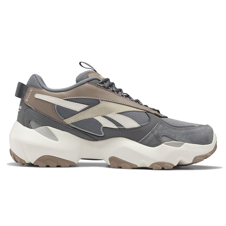 Reebok Fluffipuff Leather Comfortable Trendy Low-Top Dad Shoes Unisex Sneaker Gray Brown HP7724