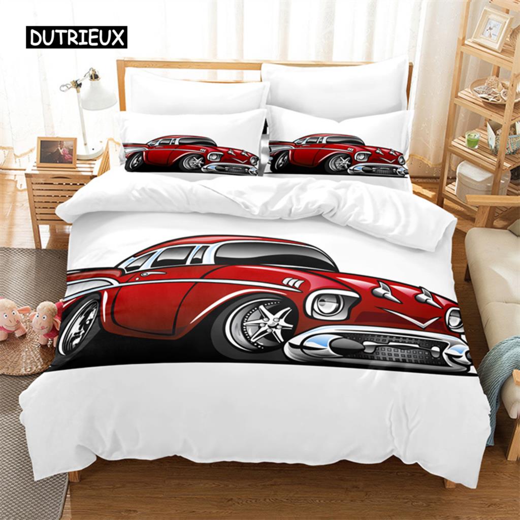 Cartoon Sports Car Bedding Set Duvet Cover Set 3d Bedding Digital Printing Bed Linen Queen Size Bedding Set Fashion Design