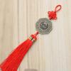 Feng Shui Alloy Bagua Mirror Pendant with Zodiac Signs & Taiji Symbols