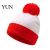 Stylish Pom Hat for Girls Women Christmas Elf Hat, Cozy Winter Knit with Comfortable Daily Pom, Stretchy Warm Skull Cap Outdoor Cold Weather Knitted