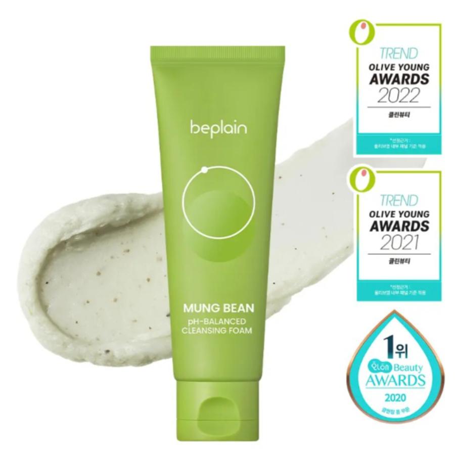 beplain Mung Bean pH-Balanced Cleansing Foam 80ml