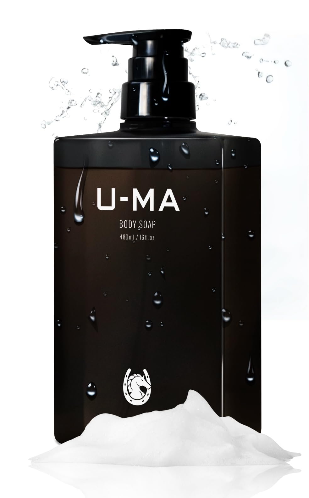 

U-MA Body Soap 480mL for Men - Effective against body odor, age-related odor, sebum, and underarm sweat. Made in Japan.