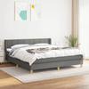 Exclusive House - Slatted Bed Base with Mattress Dark Grey 160x200cm Fabric